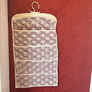 Elegant Cream Hanging Organizer